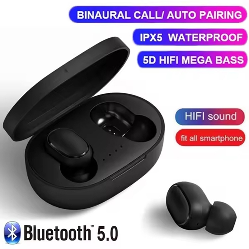 Bluetooth Headset On Ear - A6S TWS イヤホンワイヤレス Bluetooth 5.0 ヘッドフォンタッチコントロールイヤフォンマイク付きスポーツ防水ヘッドセット