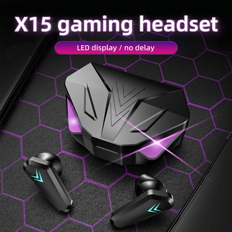 Bluetooth Headset On Ear - X15 TWS ゲーミングイヤフォンワイヤレス Bluetooth イヤホンマイク低音オーディオサウンドポジショニング 9D