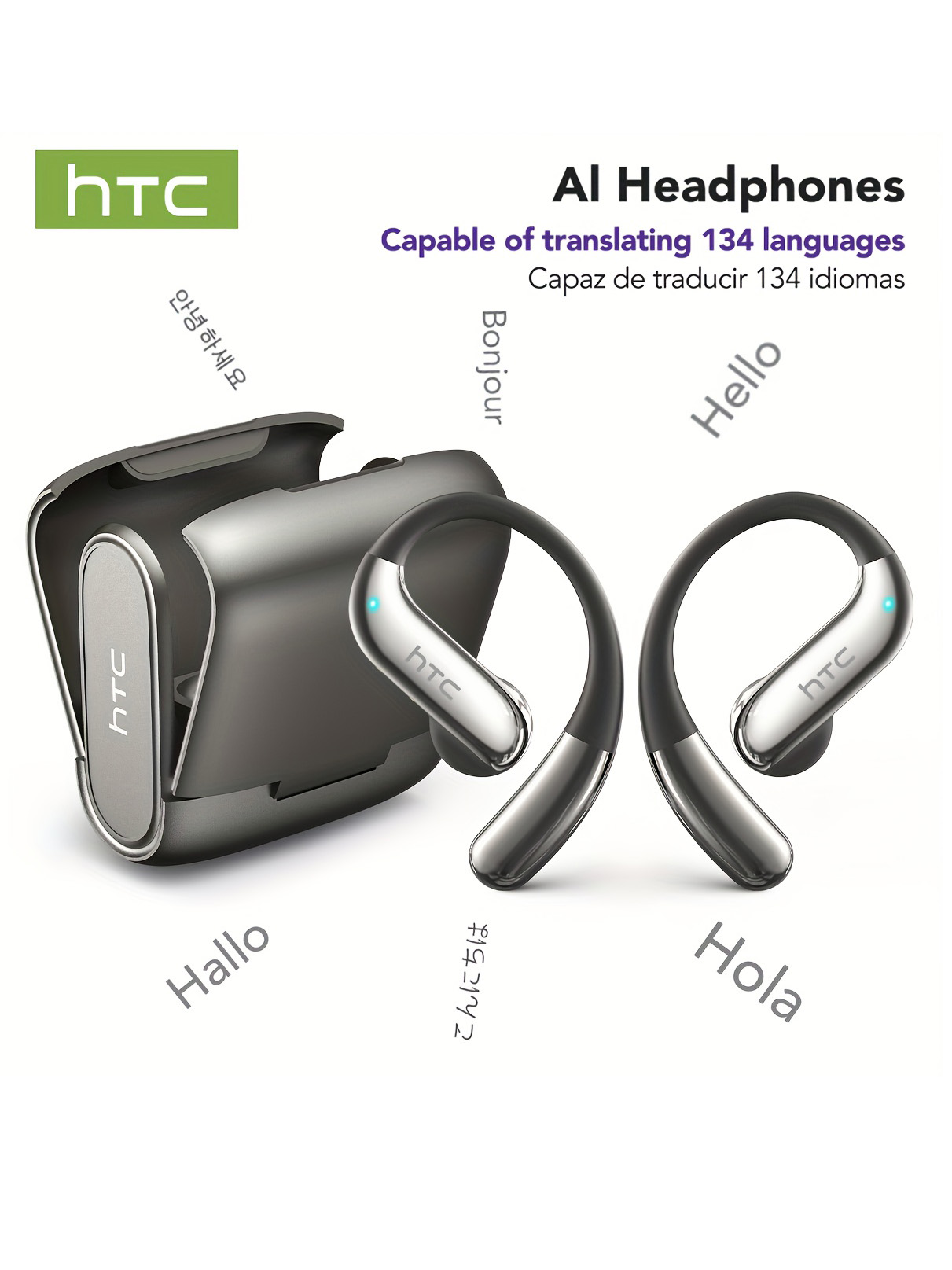 Earbuds Charging Case - オープンイヤー Bluetooth ヘッドフォン HTC 30 時間再生