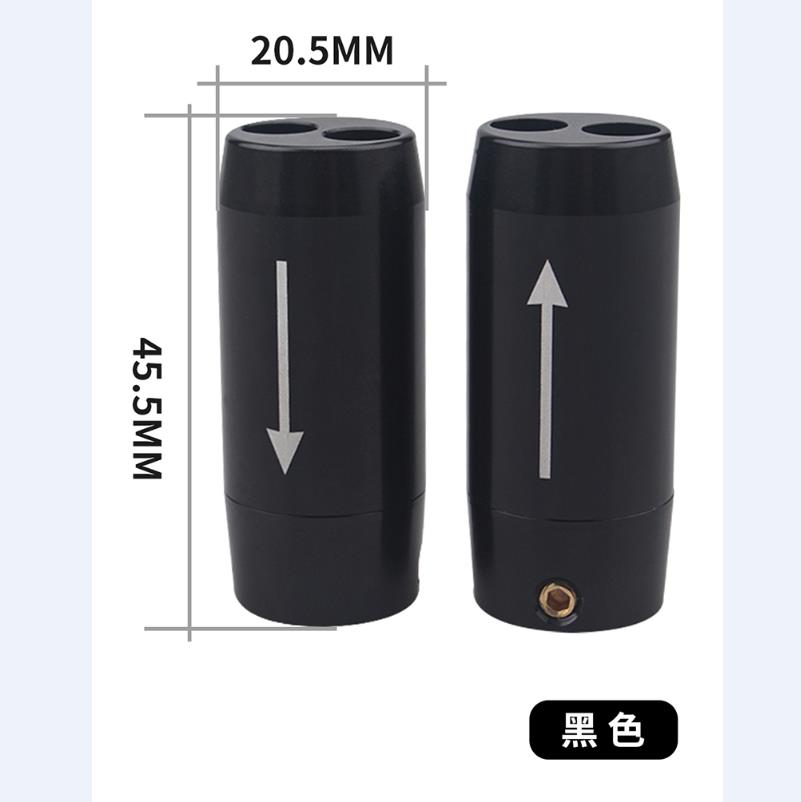 Audio Splitter Y - スピーカー用ハイファイアルミニウムスプリッター,オーディオ電源ケーブル,アダプターケーブル,11mm, 1〜2x7mm, 4個
