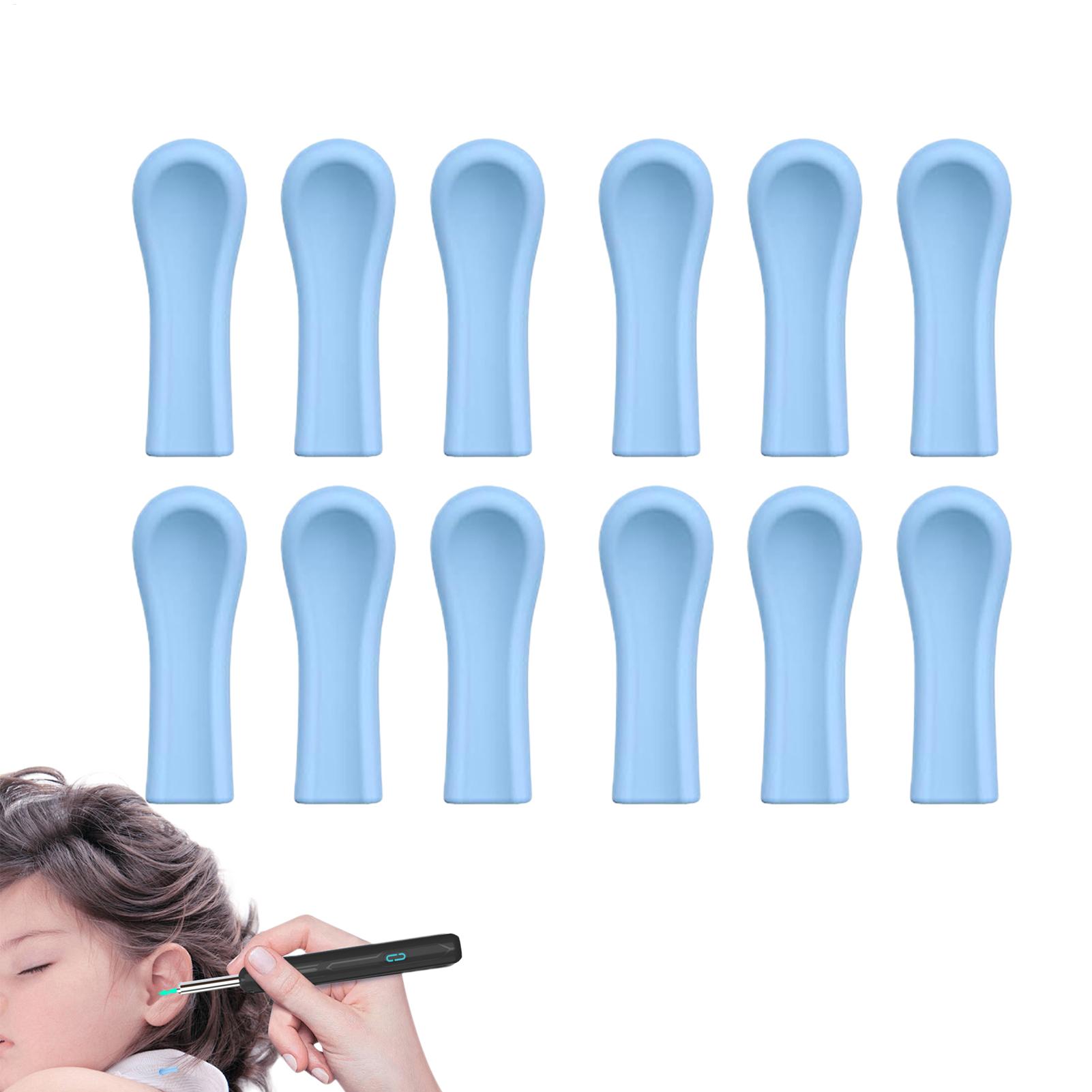 Silicone Ear Tip Replacement - シリコン製耳かきチップ 耳垢除去交換ヘッド 再利用可能な耳カメラアクセサリー ほとんどのビジュアル耳かきに対応
