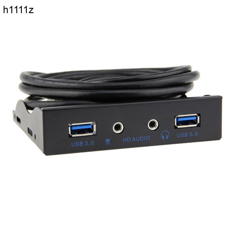 Earphone Splitter Jack - 2ポートusb 3.0ハブスプリッター,hdオーディオ,3.5mm,イヤホン,ジャック,マイクインターフェース,フロントパネルブラケット,pc用アダプター,20ピン,3.5 