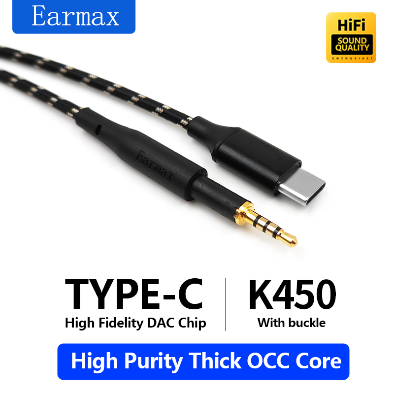 Usb C Earphone - 交換可能なマイクタイプcからk450,アップグレードケーブル,akg q460,k480,k450,k452,k451