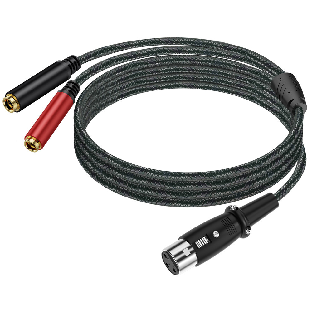 3ピン XLR メス - デュアル 6.35mm TRS メ - Earphone Splitter Jack のレビューと価格