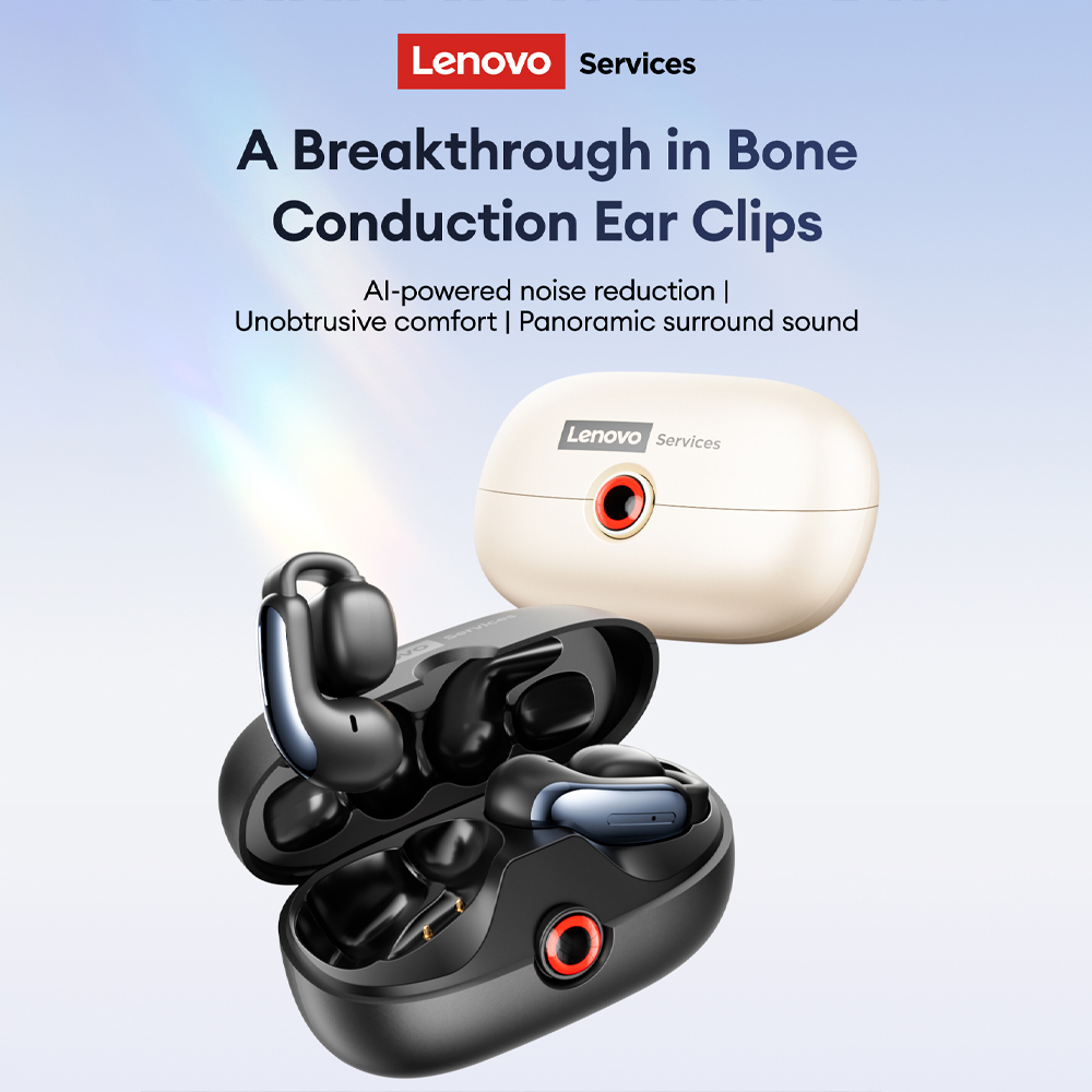 Lenovo LES-108 骨伝導 TWS イヤークリップ - Earbuds Charging Case のレビューと価格