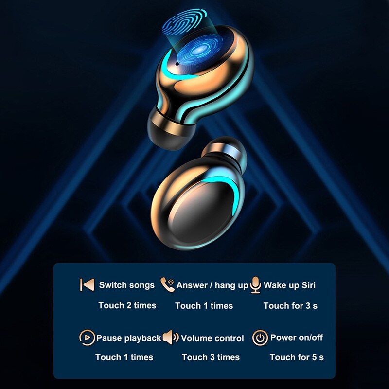 F9 ワイヤレスヘッドフォン TWS Bluetooth 5 - Bluetooth Headset On Ear のレビューと価格