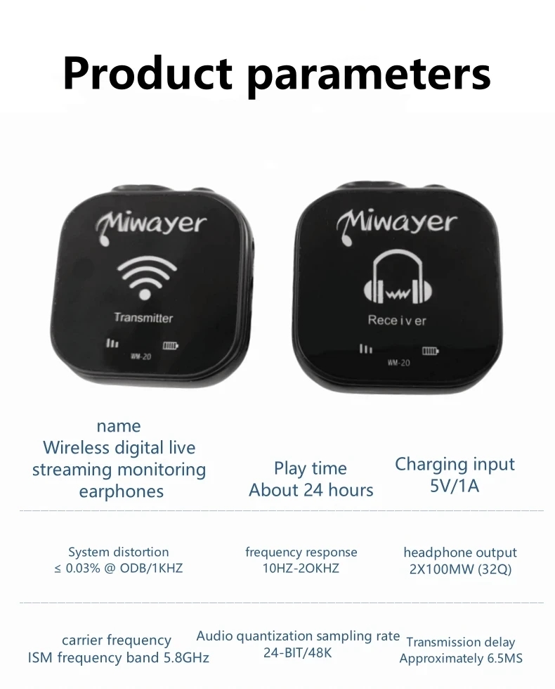 Miwayer WM-20 5.8Gワイヤレスインイヤーモニ - In Ear Monitor Iem のレビューと価格