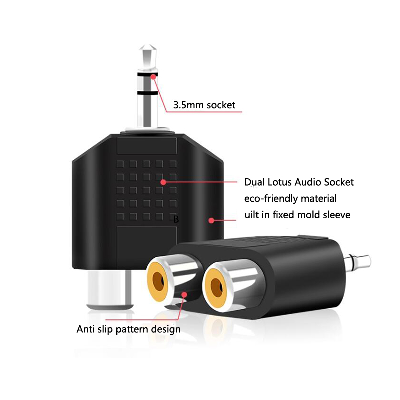 1/2/4個入り 3.5mmジャックステレオAUXオス-2  - Earphone Splitter Jack のレビューと価格