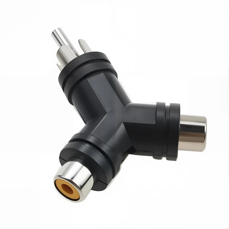 5個入り RCAジャック メス-オス プラグ コネクタ アダ - Audio Splitter Y のレビューと価格