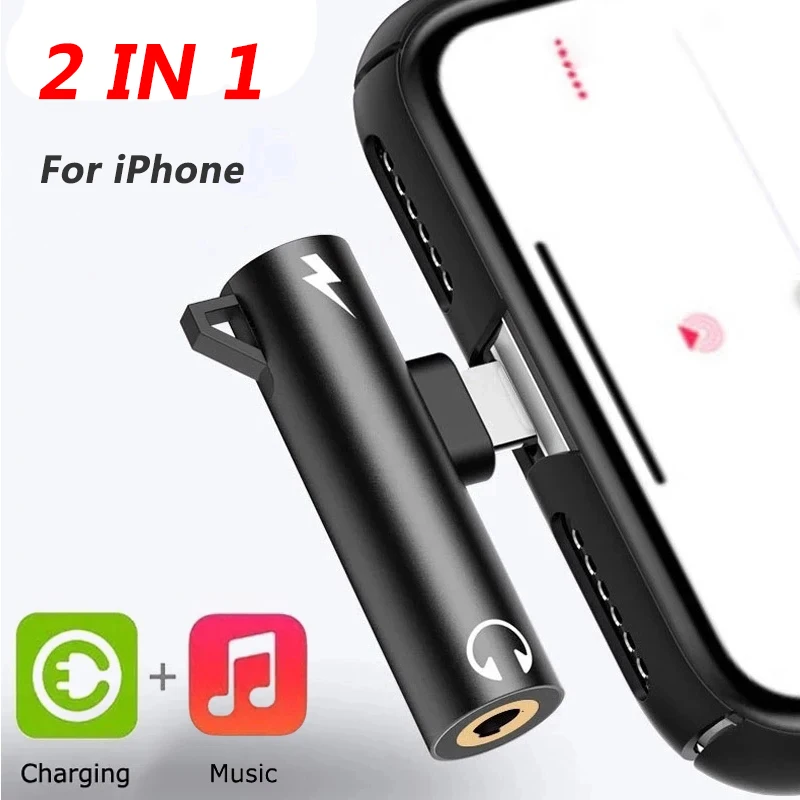 iPhone 14/13/12/11/X用 2in1アダプタ - Earphone Splitter Jack のレビューと価格