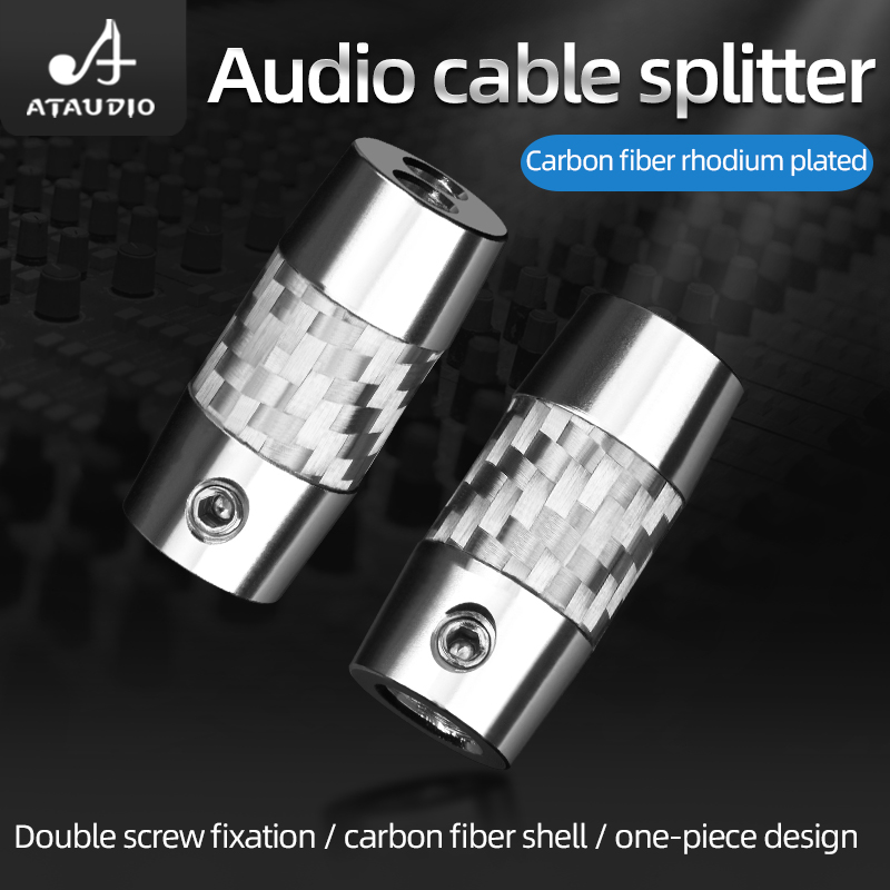 オーディオケーブルアダプター,4個,カーボンファイバースプリ - Audio Splitter Y のレビューと価格