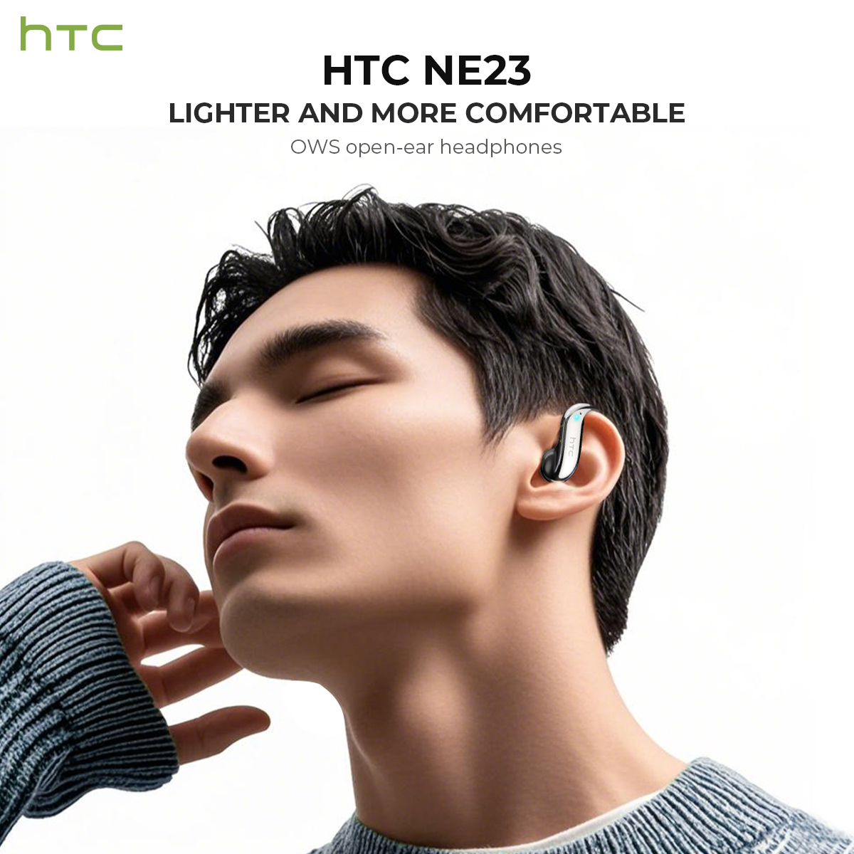 オープンイヤー Bluetooth ヘッドフォン HTC 3 - Earbuds Charging Case のレビューと価格
