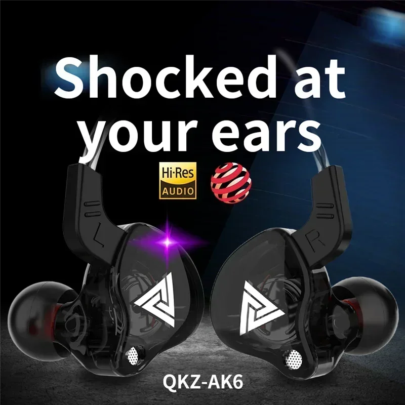 新しい QKZ AK6 銅ドライバー HiFi 有線イヤホン - Wired Earphone Mic のレビューと価格