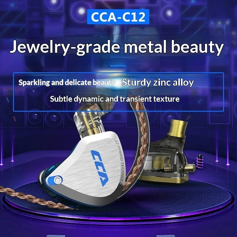 CCA C12 イヤホン Hi-Fi オーディオマニアグレー - Audiophile Headphone Wired のレビューと価格