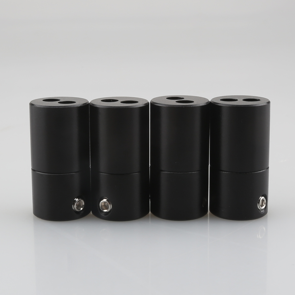 4 個のアルミニウム合金 Hi-Fi スピーカーケーブルスプ - Audio Splitter Y のレビューと価格
