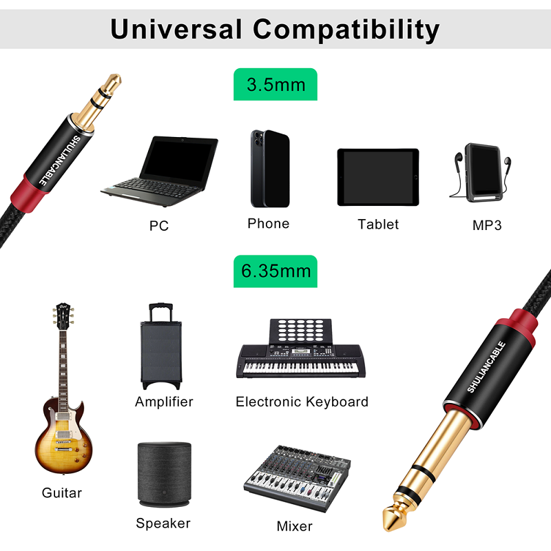 Lungfish 3.5 mm ～ 6.35 mm ステレオ - Cable Extension 3.5 のレビューと価格