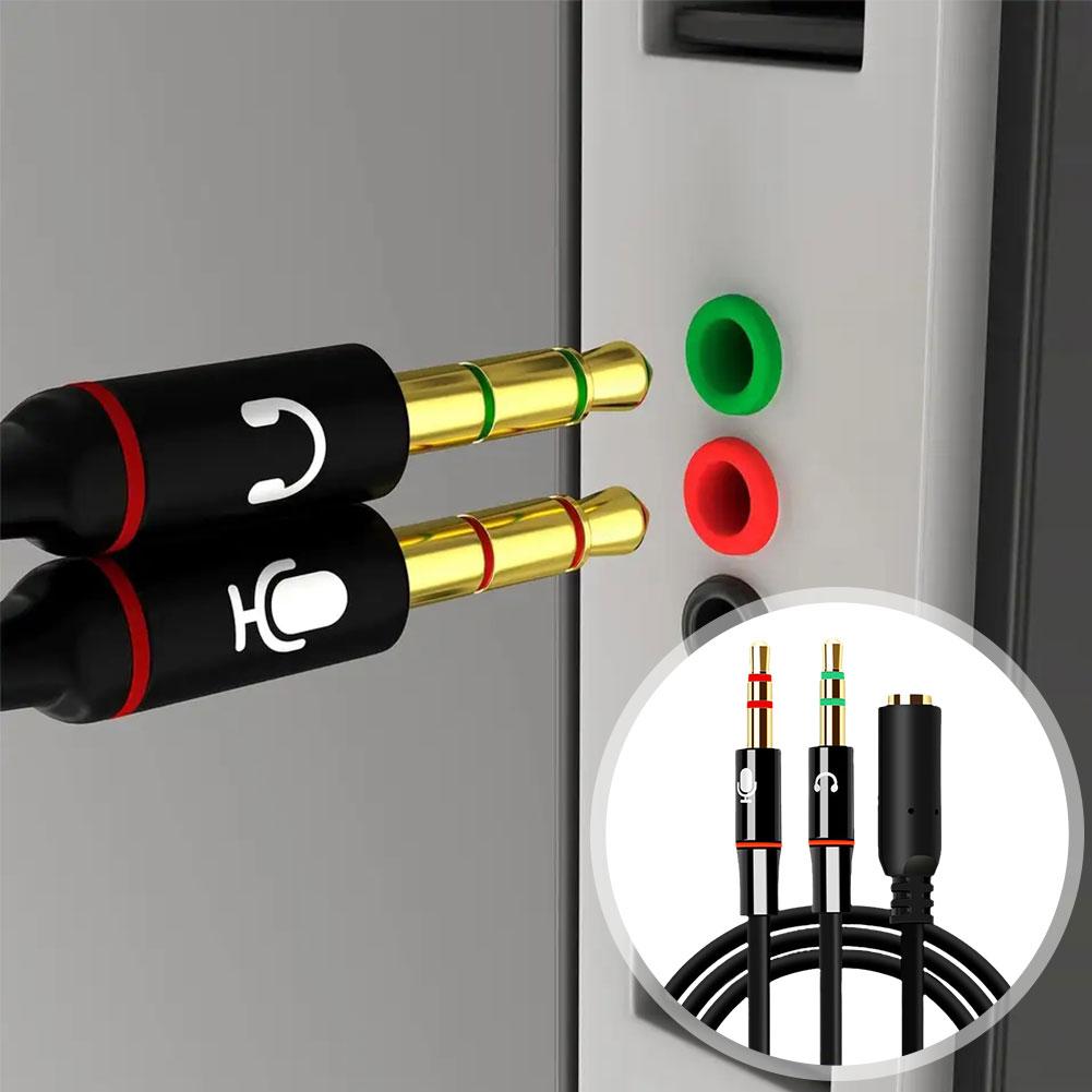 ヘッドフォンマイクオーディオコンバータスプリッターコンピュー - Audio Splitter Y のレビューと価格