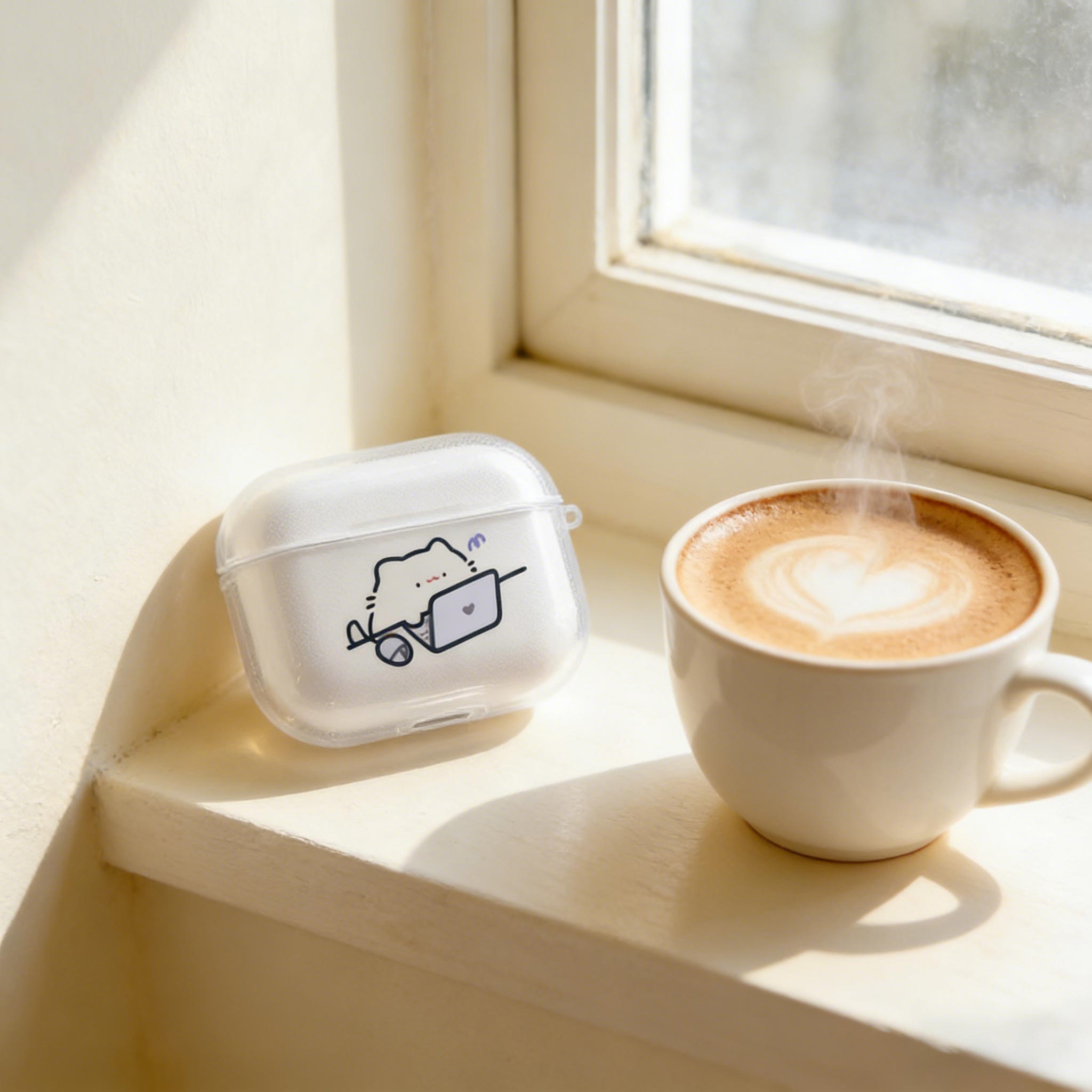 可愛い猫の透明イヤホンケース Airpods Pro3世代用 - Headphone Case Hard のレビューと価格
