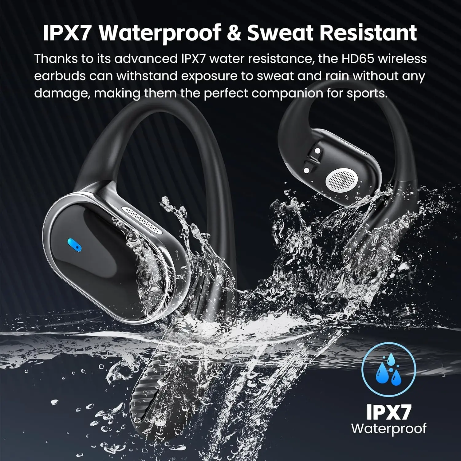Bluetooth イヤホンワイヤレスヘッドフォンマイク付き - Sports Earphone Hook のレビューと価格