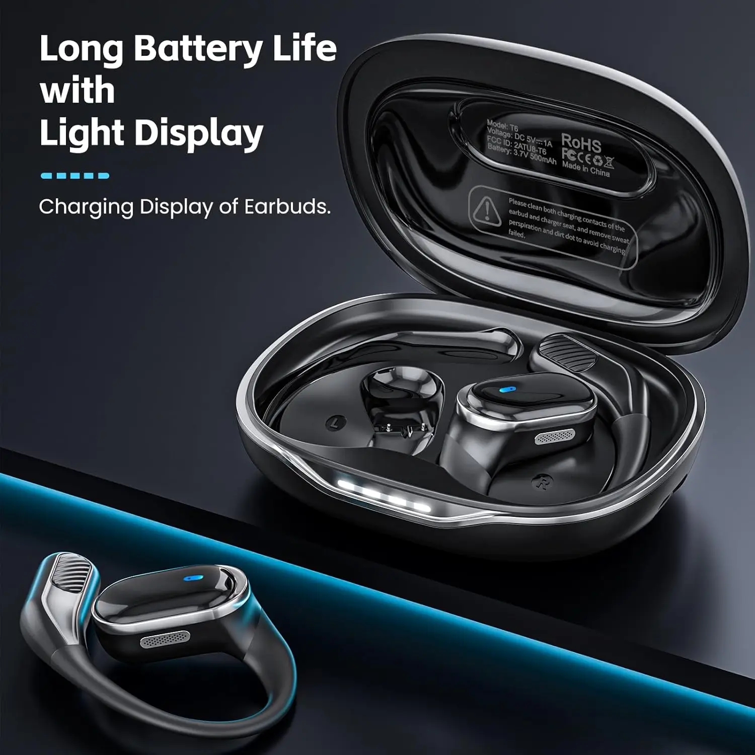 Bluetooth イヤホンワイヤレスヘッドフォンマイク付き - Sports Earphone Hook のレビューと価格